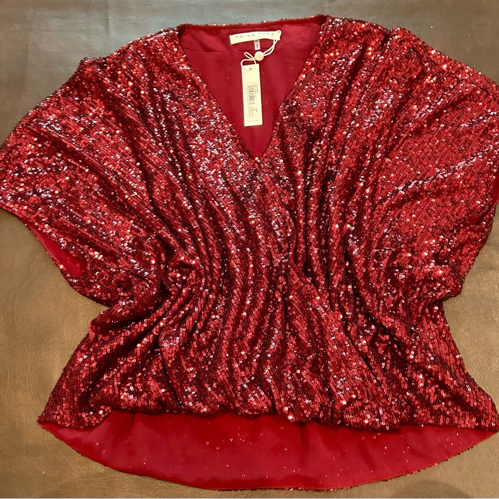 Trina Turk M/L sequin top